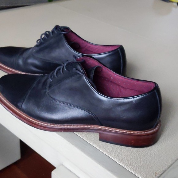 Aston Grey genuine leather Kindu cap toe Oxford shoes Size 10.5  Like new 10 1/2 - Picture 3 of 11